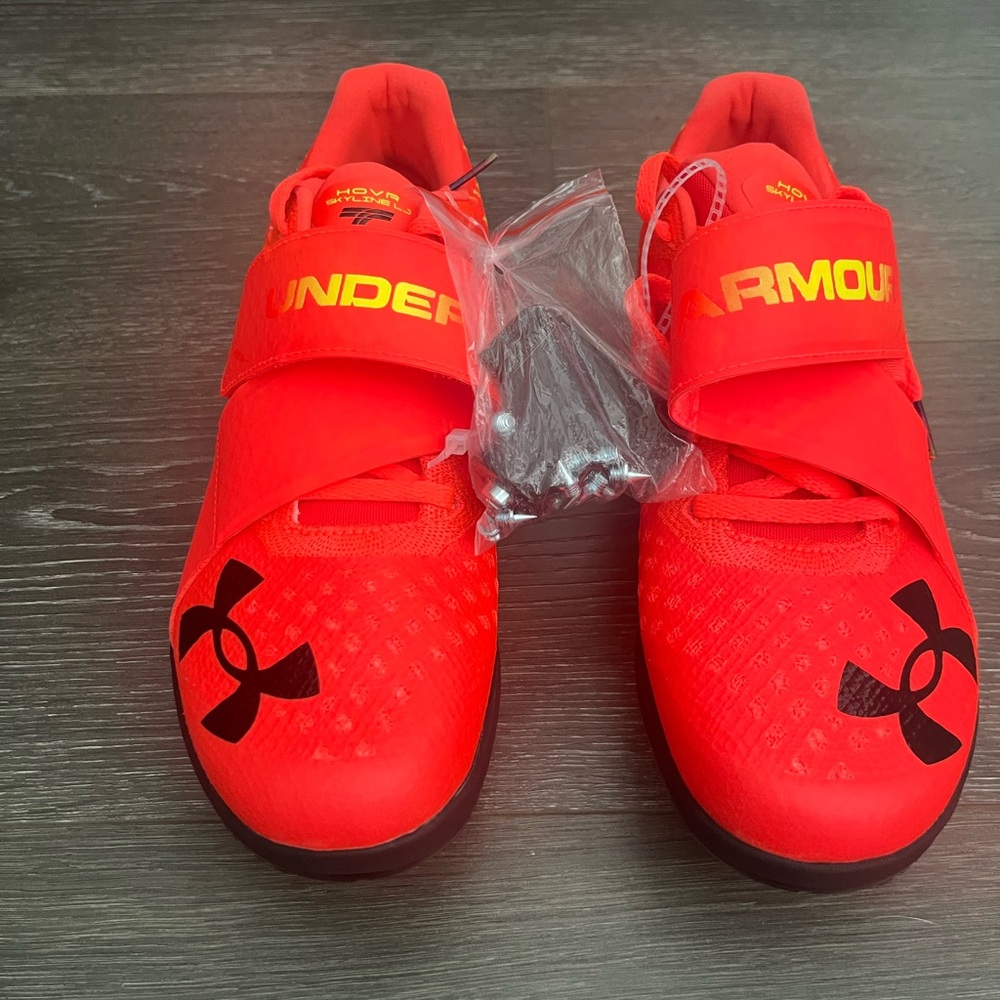 Under Armour HOVR Long Jump Track Field‎ Shoes Orange Men's Size 9.5 Sports